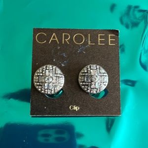 NWT clip-on rhinestone earrings by Carol Lee